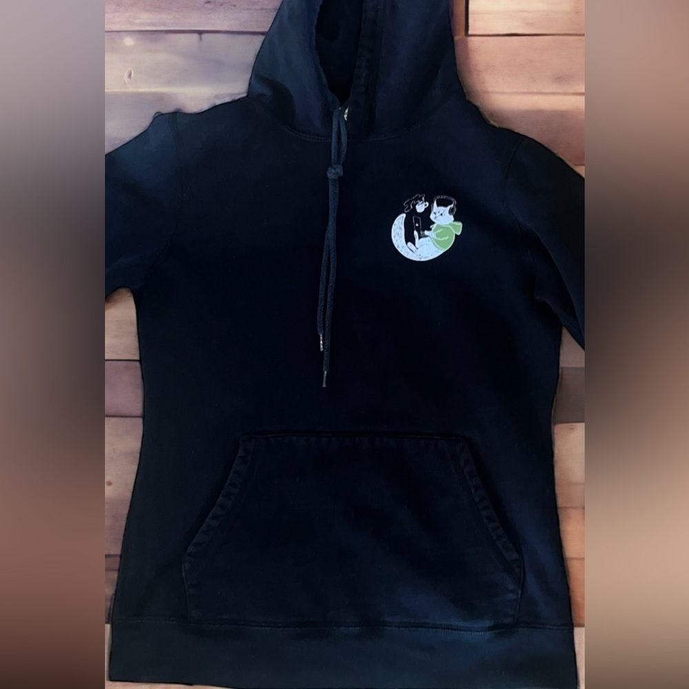 Redwood -Quirky Nerd Black Cat Online/Coffee Hoody—Cozy -Thick -GUC-Sz S 🍂 - Picture 8 of 11